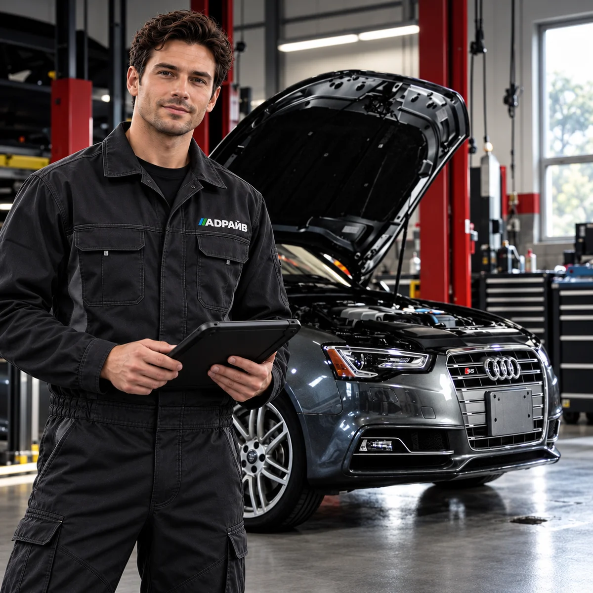Мастер А-Драйв в сервисной зоне Audi